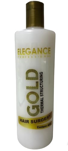 Elegance Professional Gold Hair Surgery ideal for rebuilding extremely dry, discolored, porous and chemically fragile hair. (400 ml o 13.5fl oz)