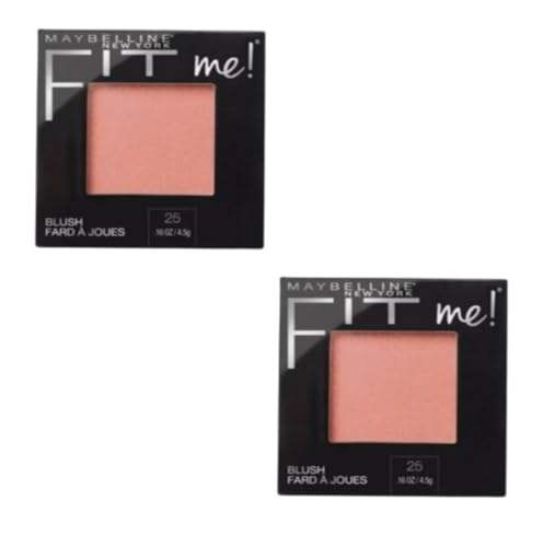 Pack of 2 Maybelline Fit Me Blush, Pink 25, 0.16 oz