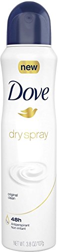 Dove Dry Spray Antiperspirant, Original Clean 3.80 oz (Pack of 12)