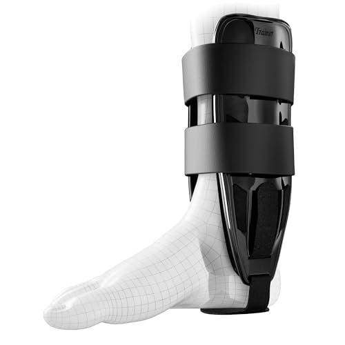 AnklePro Air Gel Stirrup Ankle Brace, Hard Core Side Stabilizer With Removable Cold Therapy Air Cushion & Gel Pad for Ankles, Ankle Brace for Women and Men, Ankle Support, Small, Black