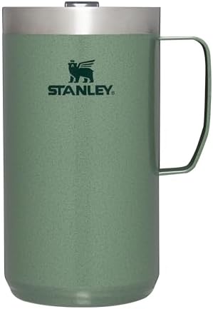 Stanley Stay-Hot Camp Mug 12 oz & 24 oz | Press Fit Drink Through Lid | Cup for Coffee, Tea and Drinks | Insulated Stainless Steel Coffee Mug | BPA-Free