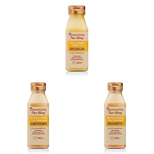 Creme of Nature Knot Away Leave in Detangler, Pure Honey & Coconut Oil & Shea Butter Conditioner & Shampoo for Damaged Hair by Dry Defense