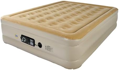 Serta Raised Air Mattress with Never Flat Pump | Luxury Inflatable Mattress with Built in Air Pump to Ensure a Good Night’s Rest | Heavy Duty Blow Up Mattress with Self Inflating Pump