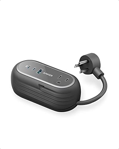 Anker GaNPrime 65W Charging Station, 615 USB C 5-in-1 Power Strip for Travel and Work with 2AC,2 USB C, USB A, 3ft,Power Delivery for iPhone 15/15 Plus/15 Pro/15 Pro Max,and More(Black)