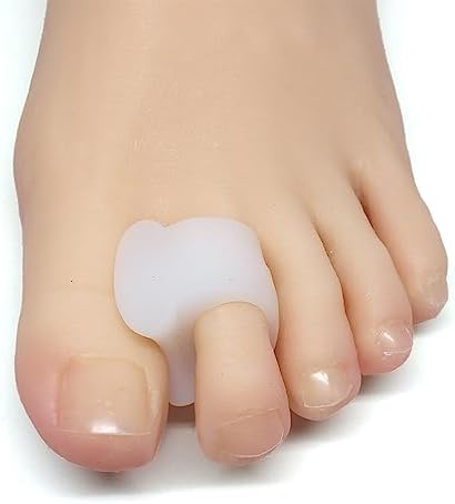 ZenToes Gel Toe Separators for Overlapping Toes, Bunions, Big Toe Alignment, Corrector and Spacer - 4 Pack (White)