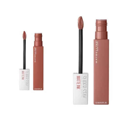 MAYBELLINE Super Stay Matte Ink Liquid Lipstick Makeup Long Lasting High Impact Color Up to 16H Wear Amazonian Nude Brown & Seductress Light Rosey Nude