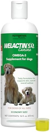 Nutramax Welactin Omega-3 Fish Oil Skin and Coat Health Supplement Liquid for Dogs - 16 Ounce