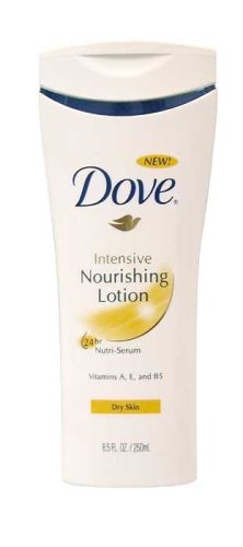 Dove Intensive Nourishing Lotion with Vitamins A, E and B5 for Dry Skin, 8.5 fl oz (250 ml)
