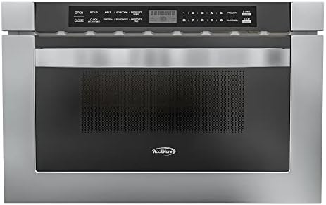 KoolMore KM-MD-1SS 24 Inch Stainless-Steel Microwave Drawer Capacity, 1000W Power with 10 Custom Cooking Levels, Memory, and Timer Functions, Wall-Mounted with Flat Bottom, 24 in/1.2 Cu. Ft