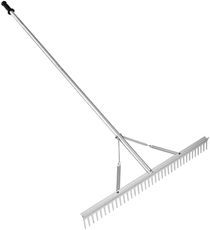 VEVOR Landscape Rake, 36" Head Aluminum Landscape Rake, Lake Weed Rake with 75" Long Handle, for Loosening Soil, Lawn Care, Weeding Lake, Garden