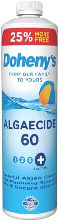 Doheny's Algaecide 60 | Pro-Grade, Metal-Free & Non-Foaming | Prevents All Algae Types | No Stains, No Clouding | Safe for Salt, Chlorine & Bromine Pools | Treats 160,000 Gallons | 40oz