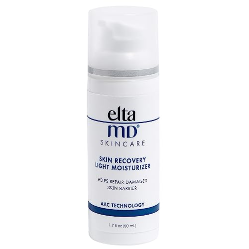 EltaMD Skin Recovery Light Face Moisturizer for Dry Skin, Oil Free Moisturizer for Face and Acne Prone Care, 1.7 oz Pump