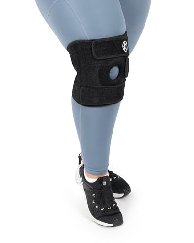 KARM Plus Size Knee Brace for Women & Men Plus Size - Adjustable Copper Knee Support Brace for Meniscus Tear, Arthritis Pain, Compression with Side Stabilizers - Obese People (XL/XXL/3XL)