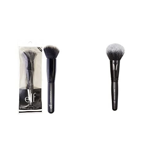 e.l.f. Ultimate Blending Brush, Vegan Makeup Tool, Dome-Shaped, Flawlessly Applies & Blends Foundati and e.l.f. Flawless Face Brush, Vegan Makeup Tool, Flawlessly Contours & Defines, For Powder,Blush