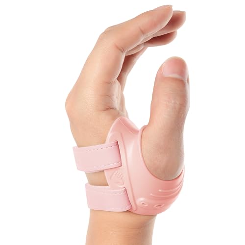 FORTEMOTUS CMC Thumb Brace, Upgrade Thumb Splint for CMC Joint Pain Relief and Support, Osteoarthritis, Tendonitis, Arthritis, CMC Joint Thumb Arthritis Brace: for Women Men (Pink, Left Hand, Large)