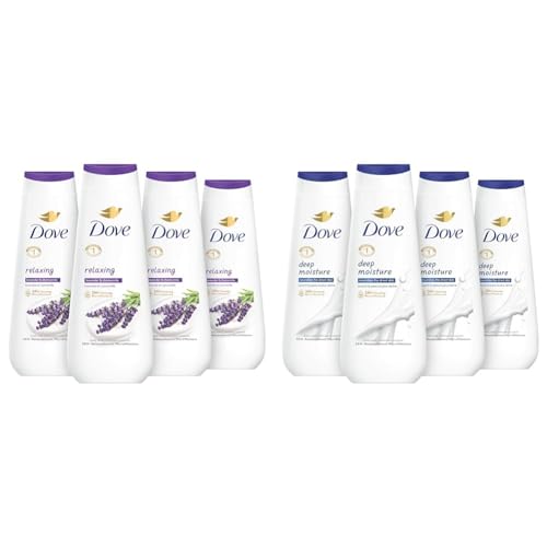Dove Body Wash Relaxing Lavender Oil & Deep Moisture For Renewed, Healthy-Looking Skin 4 Count 20 oz