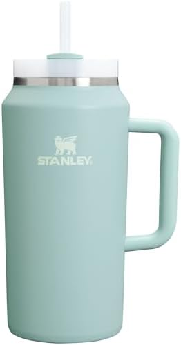 Stanley Quencher H2.0 Tumbler with Handle & Straw 64 oz | Flowstate 3-Position Lid | Large Capacity for Travel & Sports | Insulated Stainless Steel Cup | BPA-Free | Seafoam