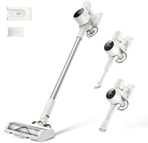 DREAME Cordless Vacuum Cleaner R10 Pure, 120AW Powerful Suction, Stick Vacuum Cleaner for Home, Anti-Tangle, LED Headlights, Up to 60 Mins Runtime, Lightweight for Carpet, Hard Floor, Pet Hair