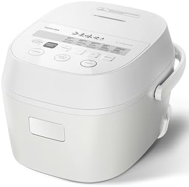 TOSHIBA Umami Smart Rice Cooker 5.5-Cup Uncooked, Fuzzy Logic, 15-in-1 Functions, Digital Display, Delay Timer, Keep Warm, Nonstick Inner Pot, White
