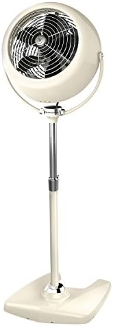 Vornado VFAN™ Sr. Pedestal Vintage Fan Retro Metal Standing Air Circulator for Cooling & Décor 3 Speeds, Adjustable Tilt Vintage White