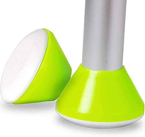 HealthSmart 4-Pack Walker Ski Glides for Folding Walkers, Durable Universal Fit for Smooth Mobility, Easy Installation and Increased Visibility Walker Feet