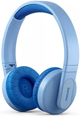 PHILIPS K4206 Kids Wireless Headphone,On-Ear Bluetooth Headphone with Safe Listening, Parental Control APP, Lighted Panels,32mm Drivers,Quality Sound,28-Hour Battery Life,Fast Charging,Blue Color