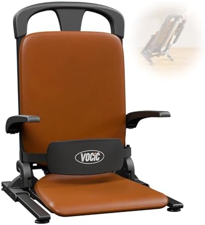 Upgrade Electric Floor Lift for Elderly Falls, Heavy Duty Lift Chair with T-stabilized Base, Help You Get Up from Floor, Support Up to 440 LBS, AX15 (Orange)