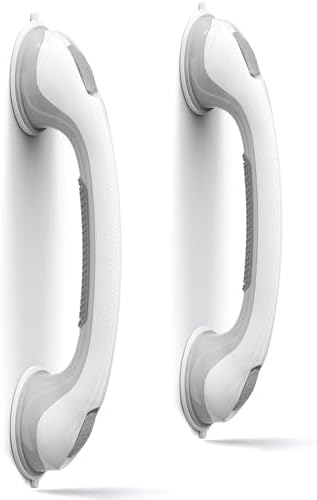 AirTight® Grab Bars for Bathtubs and Showers, (2pack) 16Inch Shower Handle Elderly Suction Bathroom Safety Seniors