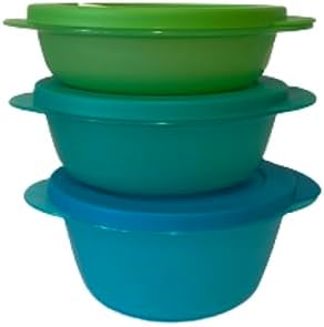 Tupperware CRYSTALWAVE round set, 1.75, 2.5 & 3.5 Cup,