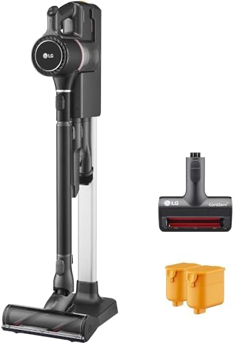 LG CordZero Cordless Vacuum, Lightweight, Powerful Suction for Pet Hair, Hard Floors, Carpet & Furniture. 2 Batteries for 100 Min Run Time, 10-Year Motor Warranty, A916BM (Renewed)