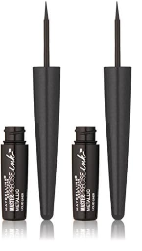 MAYBELLINE New York Master Precise Ink Metallic Liquid Liner, Black Comet, 0.06 Fluid Ounce (Pack of 2)