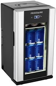 Frigidaire EFMIS567_AMZ, Retro Mini Drink Fridge. 18 Cans Or 4 Wine Bottles, Thermoelectric Drink Fridge- Stainless
