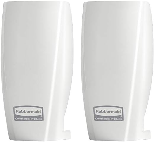 Rubbermaid Commercial Products 1793547 TCell Automated Odor-Controlling Aerosol Air Care System, Fanless, White (Pack of 2)