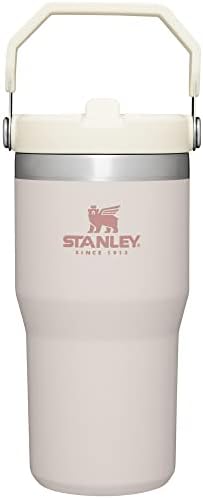 Stanley IceFlow Stainless Steel Tumbler with Straw - Vacuum Insulated Water Bottle for Home, Office or Car Reusable Cup Leak Resistant Flip Cold 12 Hours Iced 2 Days (Rose Quartz)