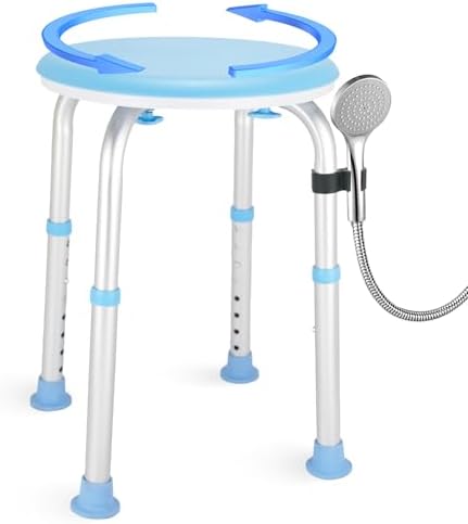 FSA/HSA Adjustable Swivel Bath Seat Shower Chair for Inside Shower, Shower Seat for Inside Tub Bathroom Bench Bath Chair for Elderly and Disabled,Eligible 350 lbs Adjustable Shower Stool