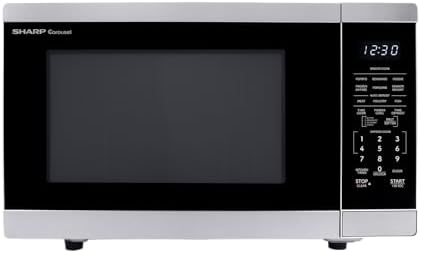 SHARP Countertop Microwave Oven with Removable 12.4" Carousel Turntable, 1100 Watt, 1.4 Cubic Feet, Stainless Steel