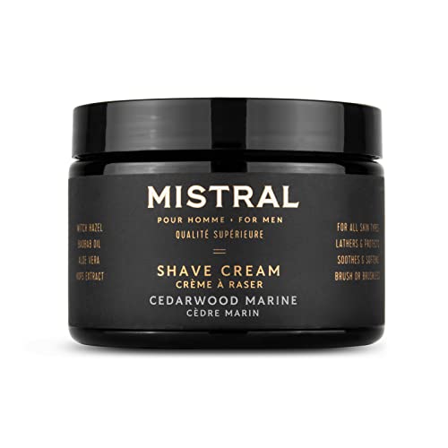 Mistral Shave Cream Tub, Cedarwood Marine, 9 Oz.