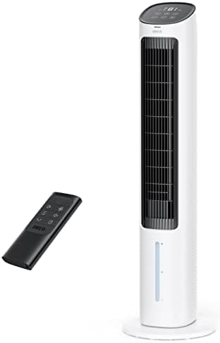 Dreo Cooling Fans That Blow Cold Air, 40" Evaporative Air Cooler, 2023 Upgrade Tower Fan for Bedroom with 80° Oscillating, Ice Packs, Remote Control, 3 Modes 4-Speed Quiet Floor Fan Home/Office