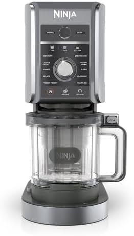 Ninja NC501 CREAMi Deluxe 11-in-1 Ice Cream & Frozen Treat Maker with 2 XL Family Size Pint Containers, Silver (Renewed)