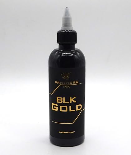 Panthera Black BLK Gold Tattoo Ink 150ml/5fl oz - Professional Tattoo Ink Suitable for All Types of Tattoos. EU Compliant