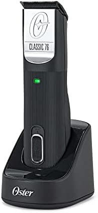 Oster Professional Cordless Hair Clippers, Classic 76 for Barbers and Hair Cutting with Detachable Blade, Black