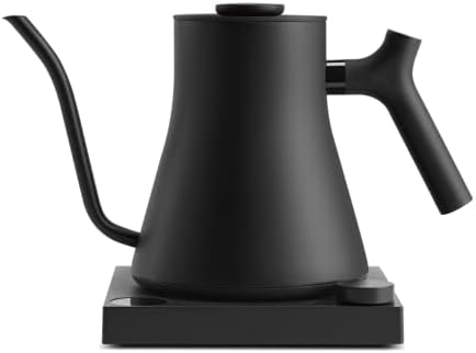 Fellow Stagg EKG Pro Electric Gooseneck Kettle - Pour-Over Coffee and Tea, Quick Heating, Precise Temperature Control, Scheduling, Built-in Brew Timer, Matte Black, 0.9 Liter