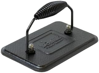 Lodge LGP3 Rectangular Cast Iron Grill Press, Pre-Seasoned, 6.75-inch x 4.5-inch