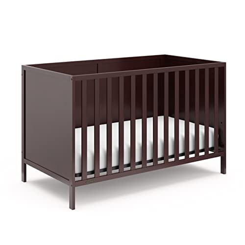 Graco Theo 3-in-1 Convertible Crib (Espresso) - GREENGUARD Gold Certified, Converts to Toddler Bed & Daybed, Fits Standard Full-Size Crib Mattress, 4 Adjustable Mattress Heights