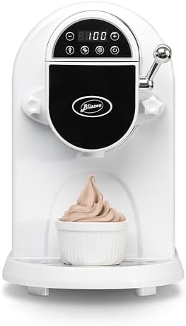 Soft Serve Ice Cream Machine 1.25Qt | No Pre-Freezing Automatic Ice Cream Maker | Built-In Compressor | LED Digital Display | Perfect for Soft Serve, Frozen Yogurt, Dairy Free Options and More