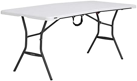 Lifetime 6-Foot Fold in Half Table, Light Commercial, White Granite