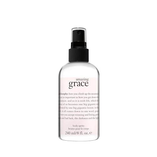 philosophy amazing grace body spray - clean & floral women's scent - with notes of bergamot, muguet & musk - luxury body spritz for women - long lasting fragrance