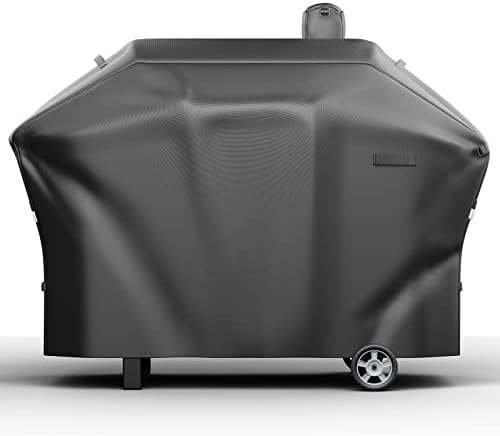 Pellet Grill Cover for Camp Chef Smoker, Cover Upgraded Full-Length Heavy Duty Waterproof Anti-UV Cover for Woodwind Pro 24 PG24SE PG2424SGB SmokePro DLX 24 PG24MZG PG24WWSB, for Weber Searwood 600