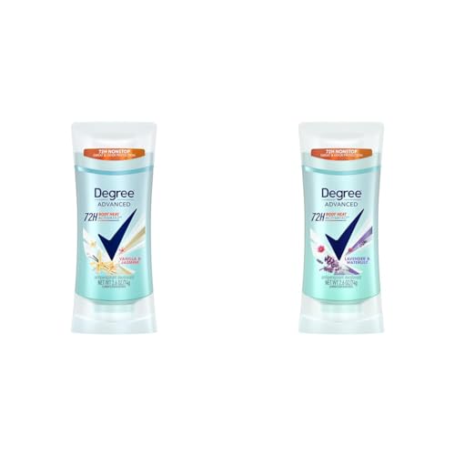 Degree Women's 72-Hour Sweat & Odor Control Antiperspirant Deodorant Bundle with Vanilla & Jasmine and Lavender & Waterlily Scents, 2.6 oz Each
