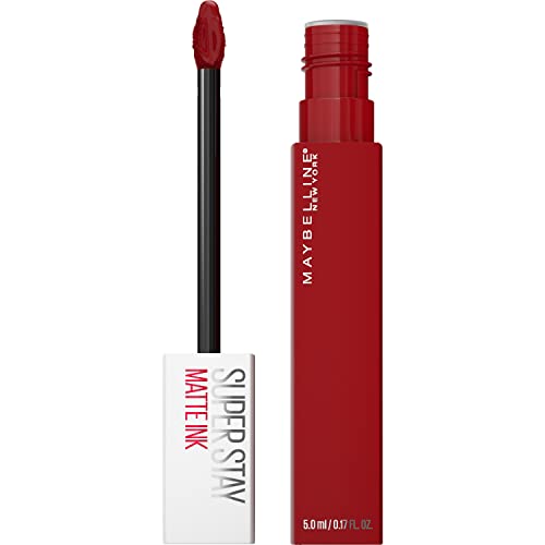MAYBELLINE Super Stay Matte Ink Liquid Lipstick Bundle, Long Lasting High Impact Color, Up to 16H Wear, Exhilarator Ruby Red and Ringleader Mauve Pink, 1 Count Each